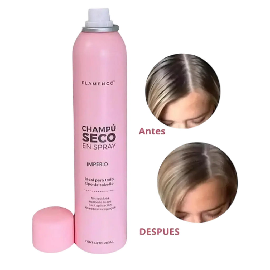 Shampoo en Seco en Spray Flamenco 200ml.