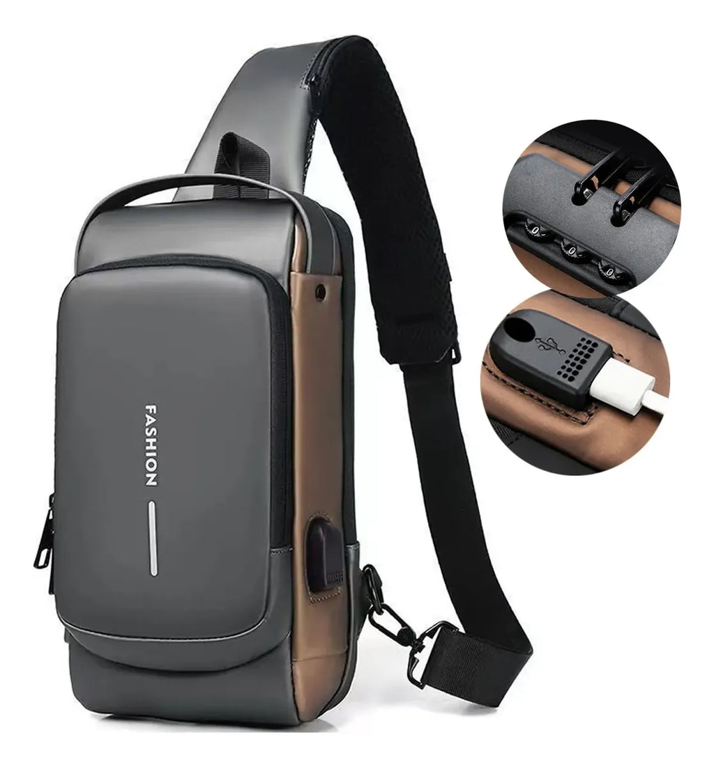 Bolso Impermeable Antirrobo Con Puerto De Carga Usb.